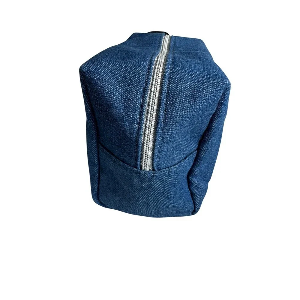 Dior Beauty Limited Edition Denim Cosmetic Pouch star zipper pull new